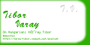 tibor varay business card